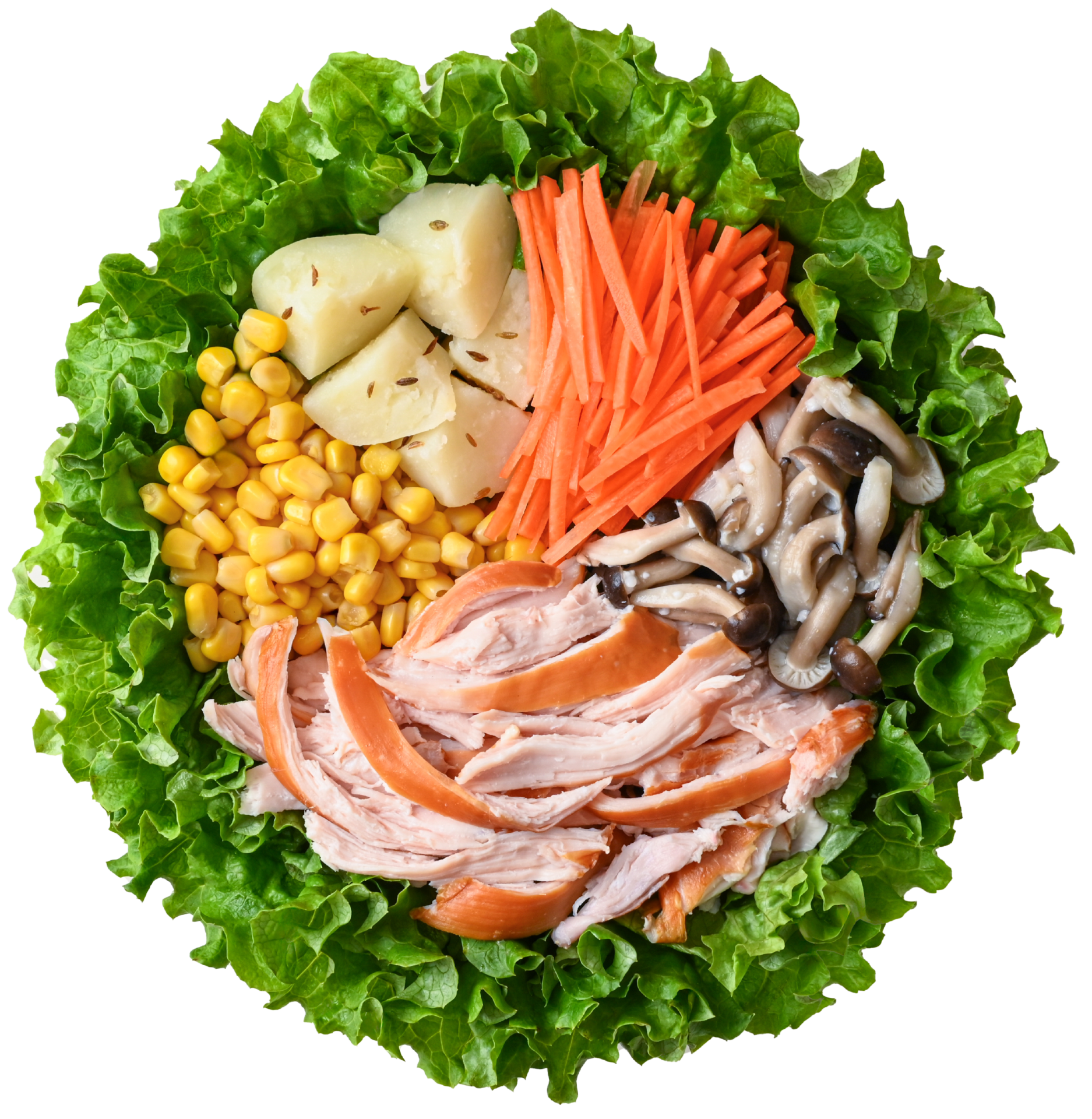 スモークチキンのサラダボウル